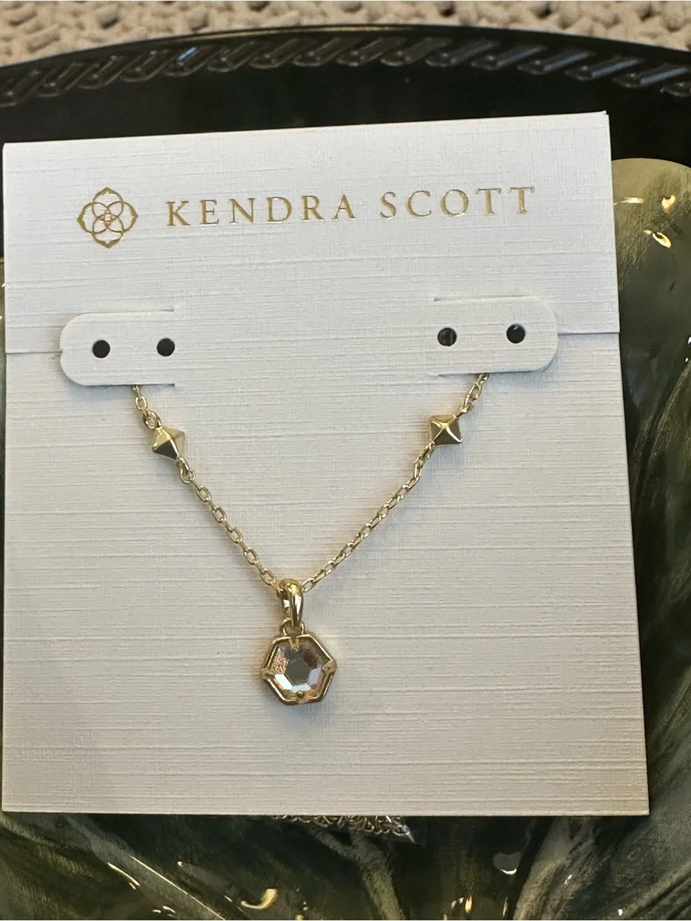 Kendra Scott Gold Dichroic Glass Necklace